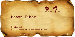 Moosz Tibor névjegykártya